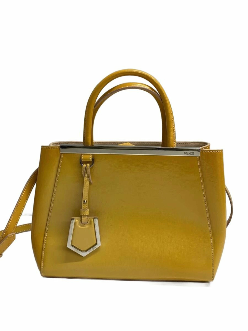 Fendi 2Jours Handbag Enamel Yellow